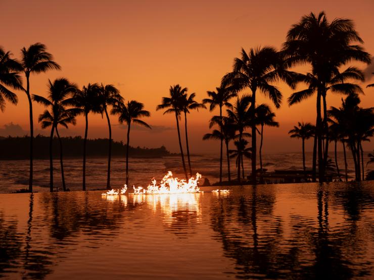 Off the Lip Reflection Pool Fire Feature