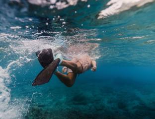 Underwater Snorkel Male Kuilima Cove